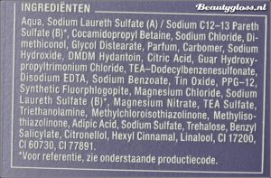 ingredienten shampoo